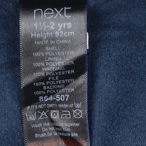 Next Unisex Blue Snowsuit 18-24 Months Hooded Quilt