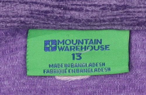 Mountain Warehouse Girls' Purple Track Jacket, Size 13