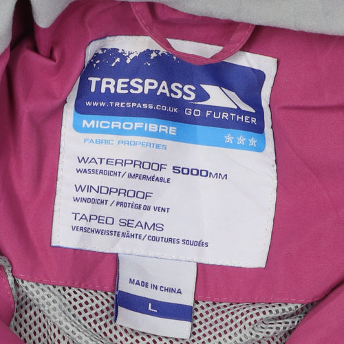 Trespass Womens Pink Waterproof Jacket L