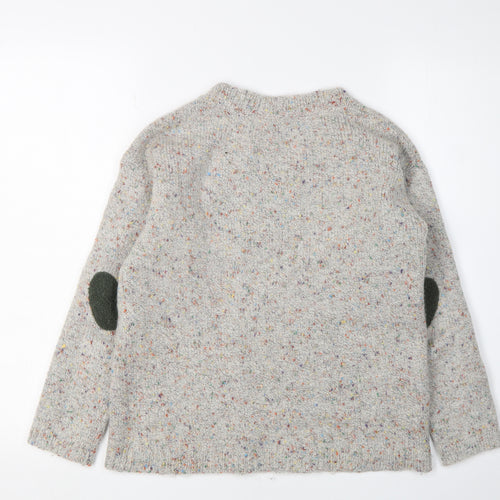 White Stuff Women's Grey Polka Dot Pullover Jumper Size 10