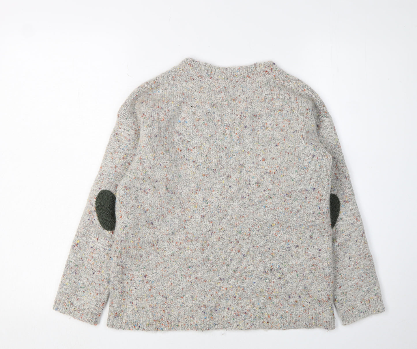 White Stuff Women's Grey Polka Dot Pullover Jumper Size 10