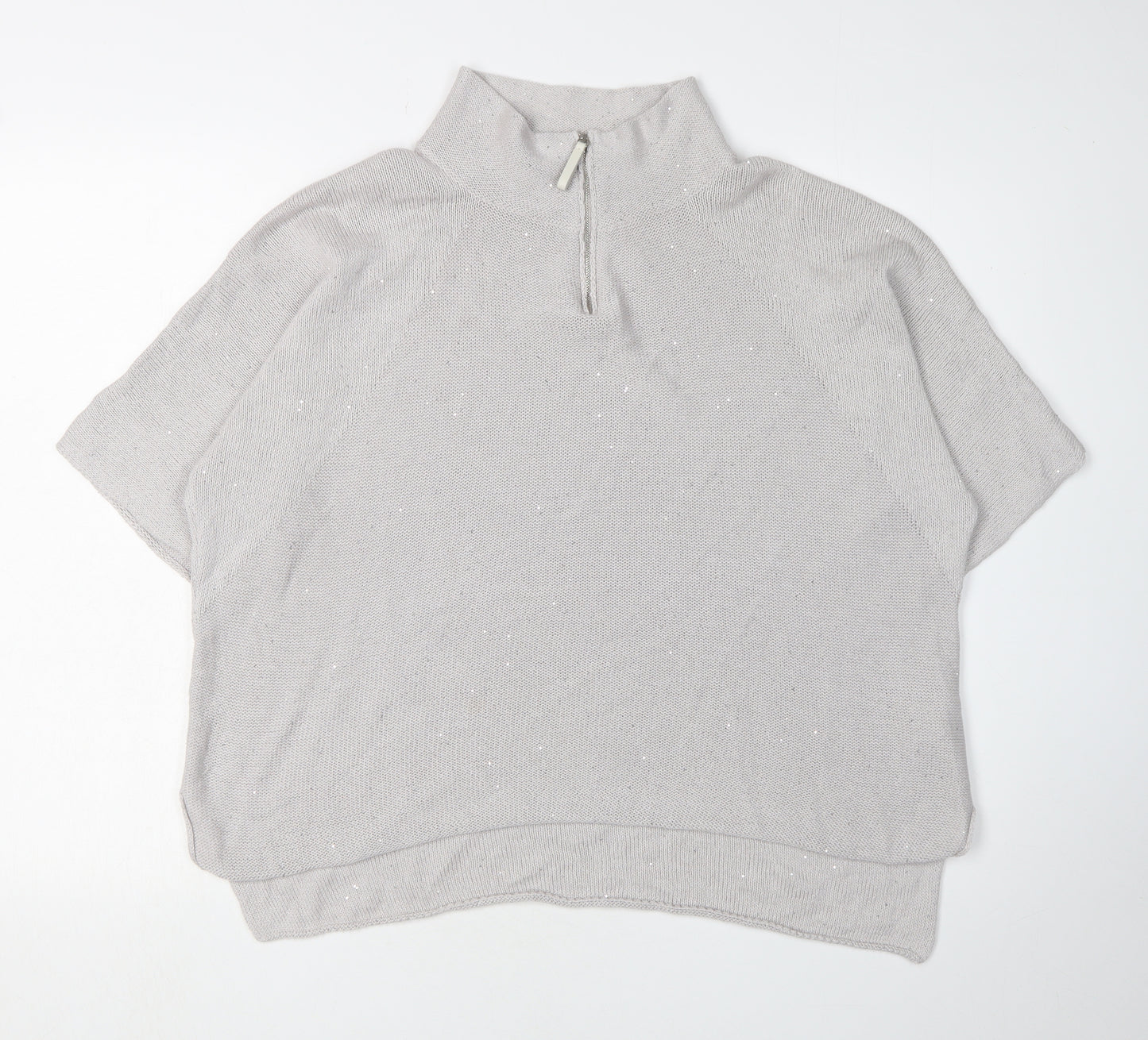 Fabiana Filippi Women's Grey Mock Neck Pullover Jumper M