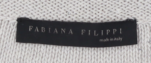 Fabiana Filippi Women's Grey Mock Neck Pullover Jumper M