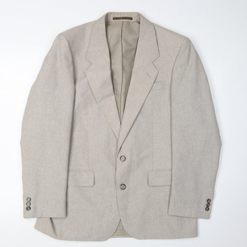 C&A Men's Beige Suit Jacket, Size 38R, Regular Fit