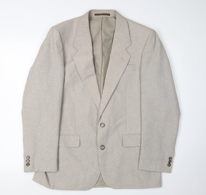 C&A Men's Beige Suit Jacket, Size 38R, Regular Fit