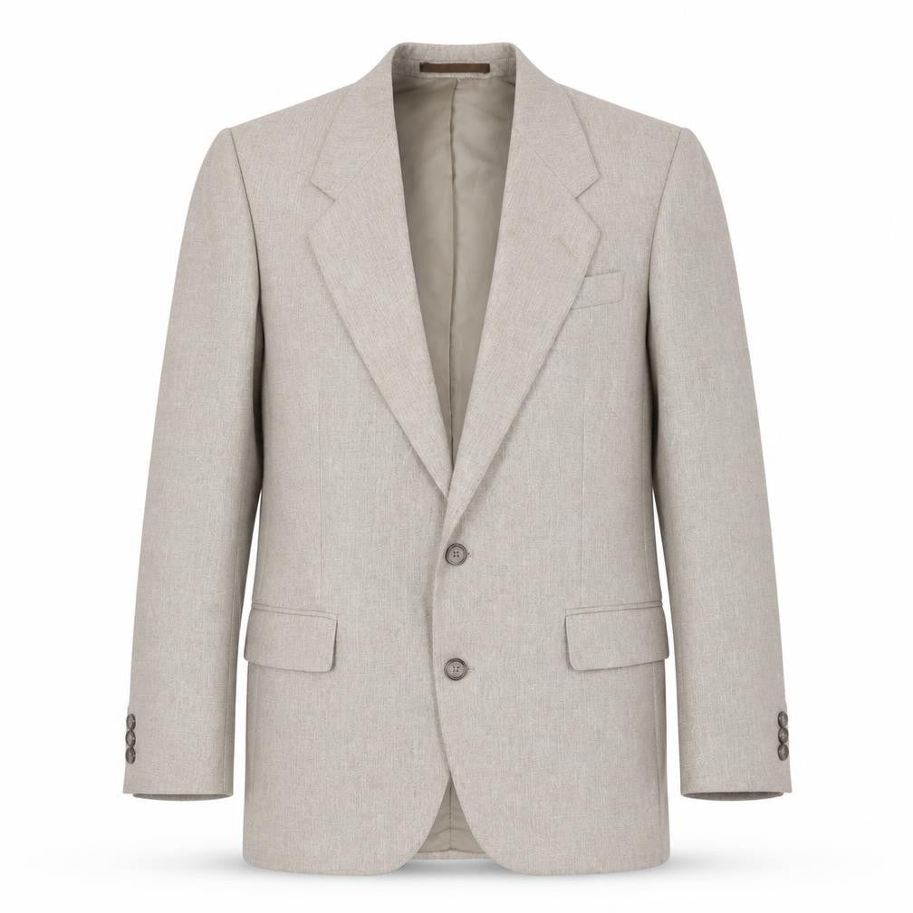 Front view of C&A Men's Beige Suit Jacket, size 38R, Regular Fit