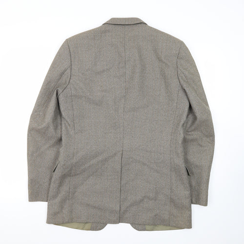 St Michael Men's Grey Herringbone Blazer 38R
