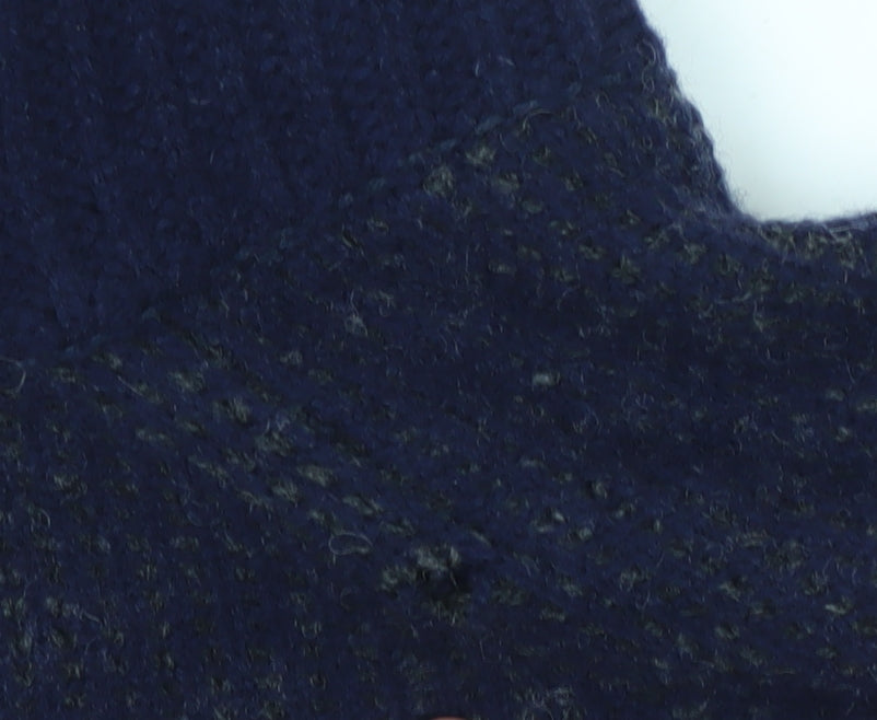 Gap Men's Blue Henley Jumper - L, 100% Wool