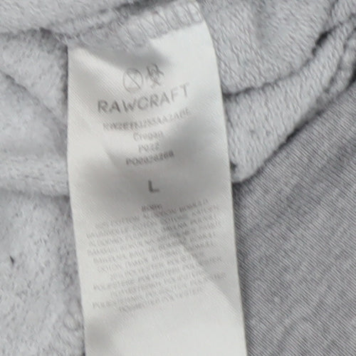 RAWCRAFT Men's Grey Pullover Hoodie - Size L