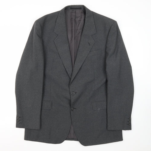 Alpha Plus Men's Grey Blazer, 42R, Single-Breasted