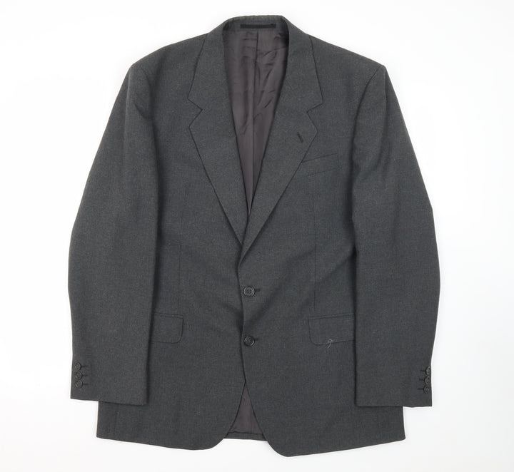 Alpha Plus Men's Grey Blazer, 42R, Single-Breasted