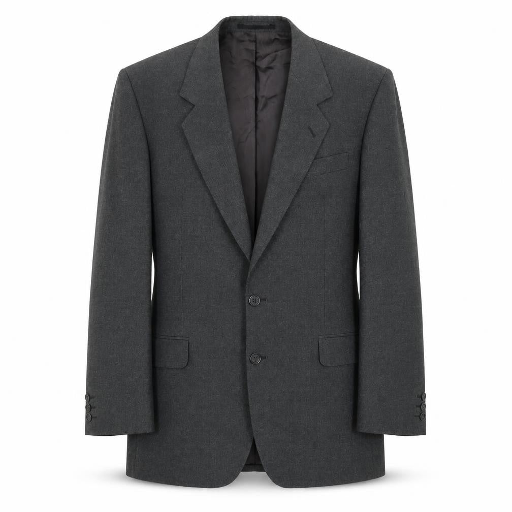 Front view of Alpha Plus Men's Grey Blazer, 42R, Single-Breasted