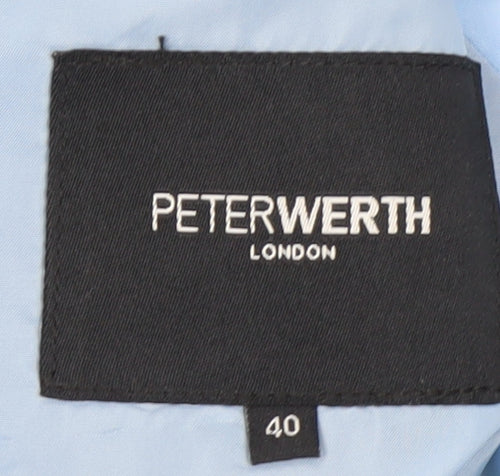 Peter Werth Men's Black Striped Blazer 40 Regular