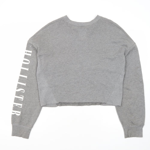Hollister Women's Grey Pullover Sweatshirt M