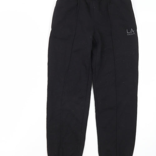LA Gear Girls Black Jogger Trousers 9-10 Years