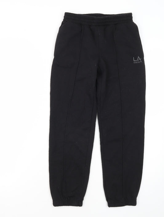 LA Gear Girls Black Jogger Trousers 9-10 Years