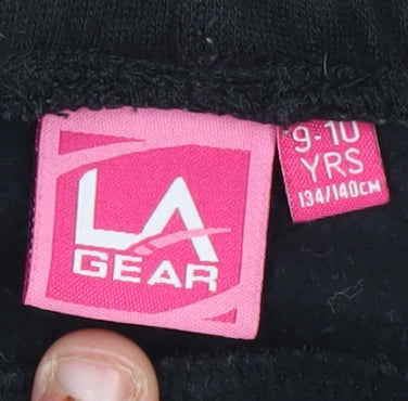 LA Gear Girls Black Jogger Trousers 9-10 Years