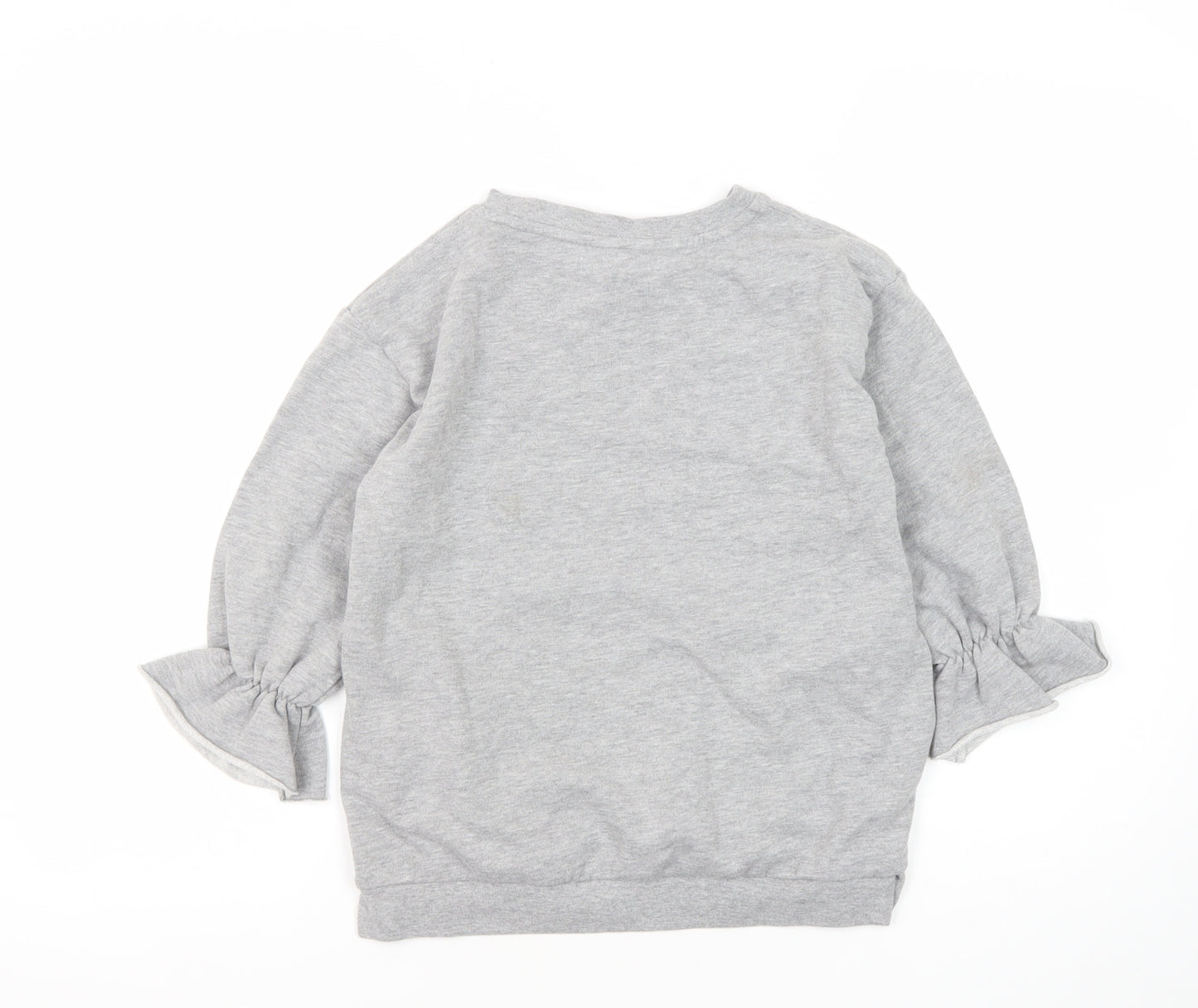 Replay Girls Grey Pullover Sweatshirt, Size 8Y, Graphic Print