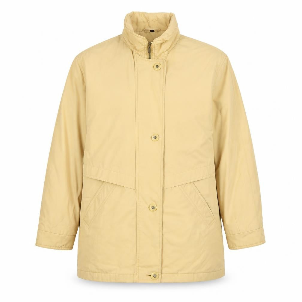 Front view of Dannimac Men's Beige Mid-Length Cotton Coat, L, Casual