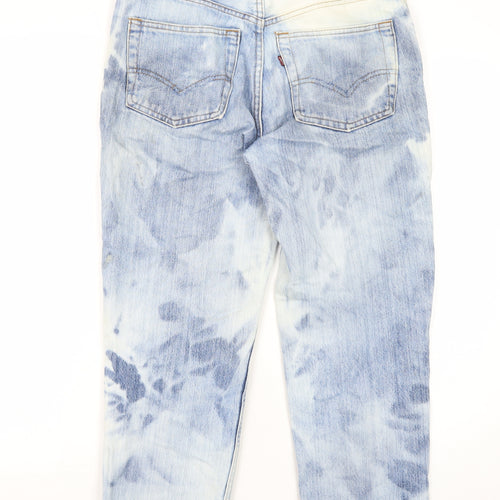 Levi's Men's Blue Acid Wash Straight Jeans M