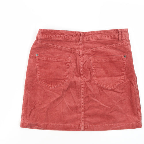 White Stuff Women's Red Corduroy Skirt - Size 10 A-Line