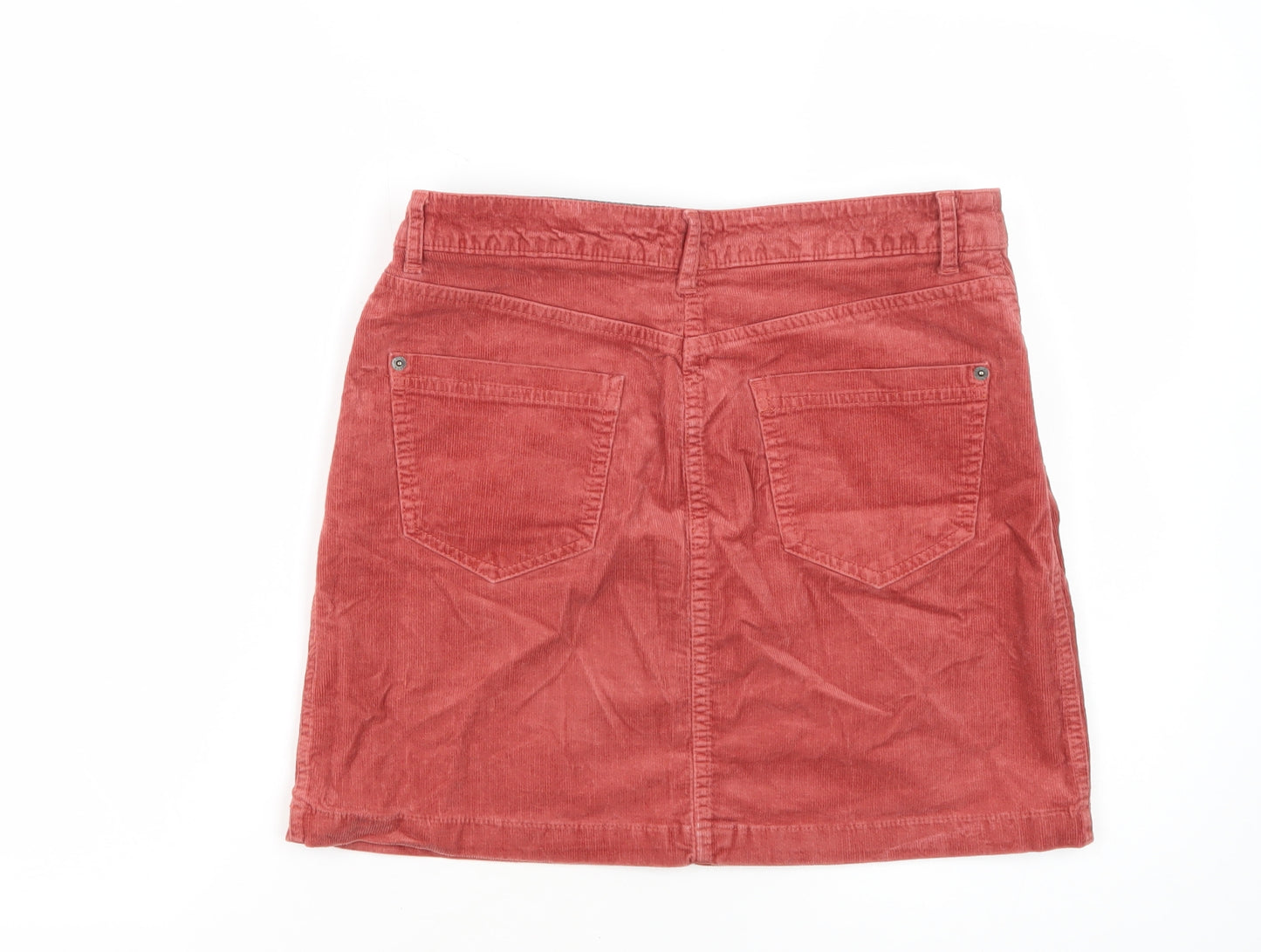 White Stuff Women's Red Corduroy Skirt - Size 10 A-Line