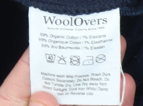 WoolOvers Women's Black Corduroy Cropped Trousers Size 12
