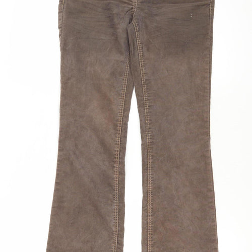 Next Women's Brown Corduroy Bootcut Trousers Size 6