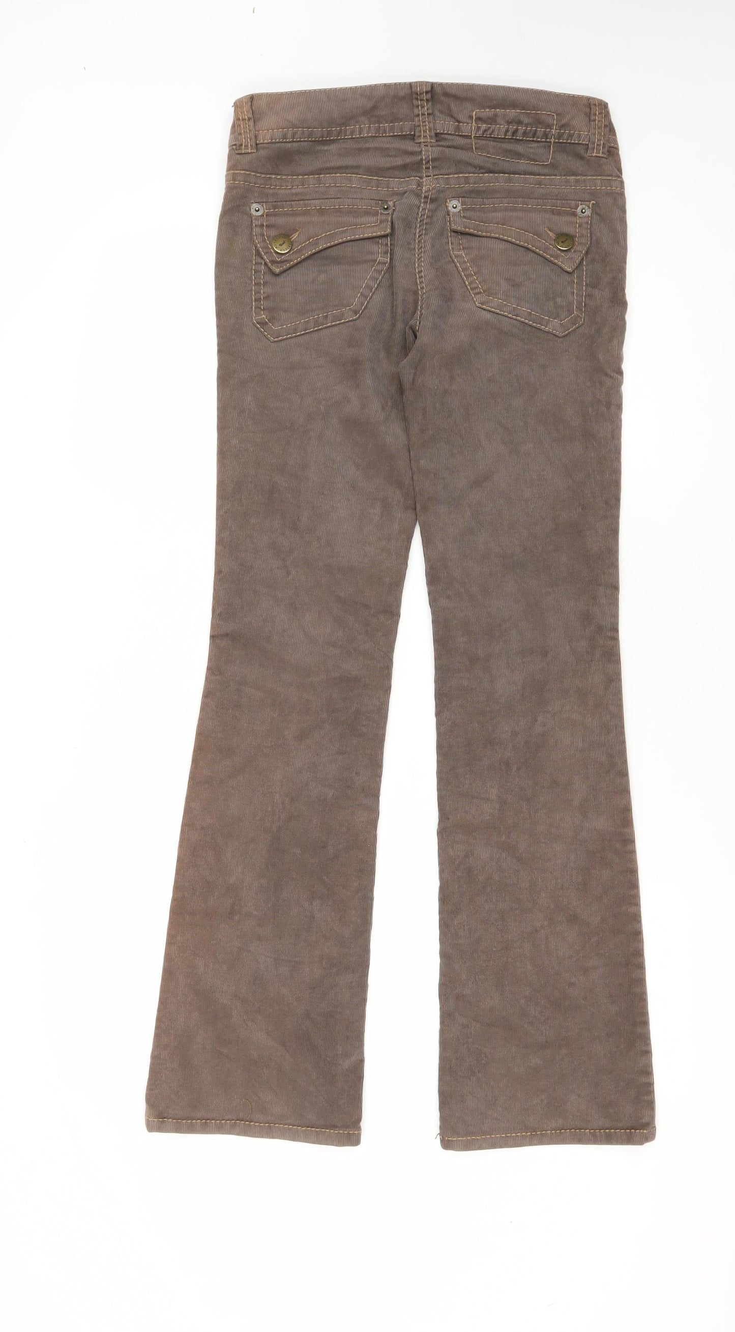 Next Women's Brown Corduroy Bootcut Trousers Size 6