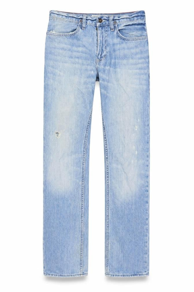 Front view of Gap Men's Blue Slim Fit Low Rise Jeans, size L