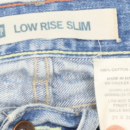 GAP Men's Blue Slim Fit Low Rise Jeans Size L