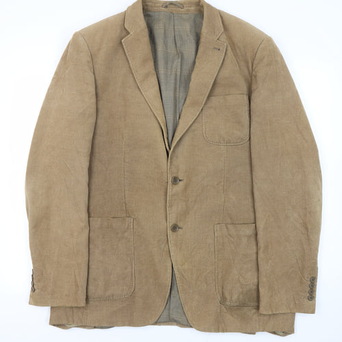 Next Men's Brown Corduroy Blazer 42L Classic Fit
