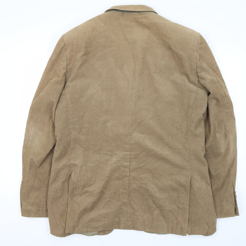 Next Men's Brown Corduroy Blazer 42L Classic Fit