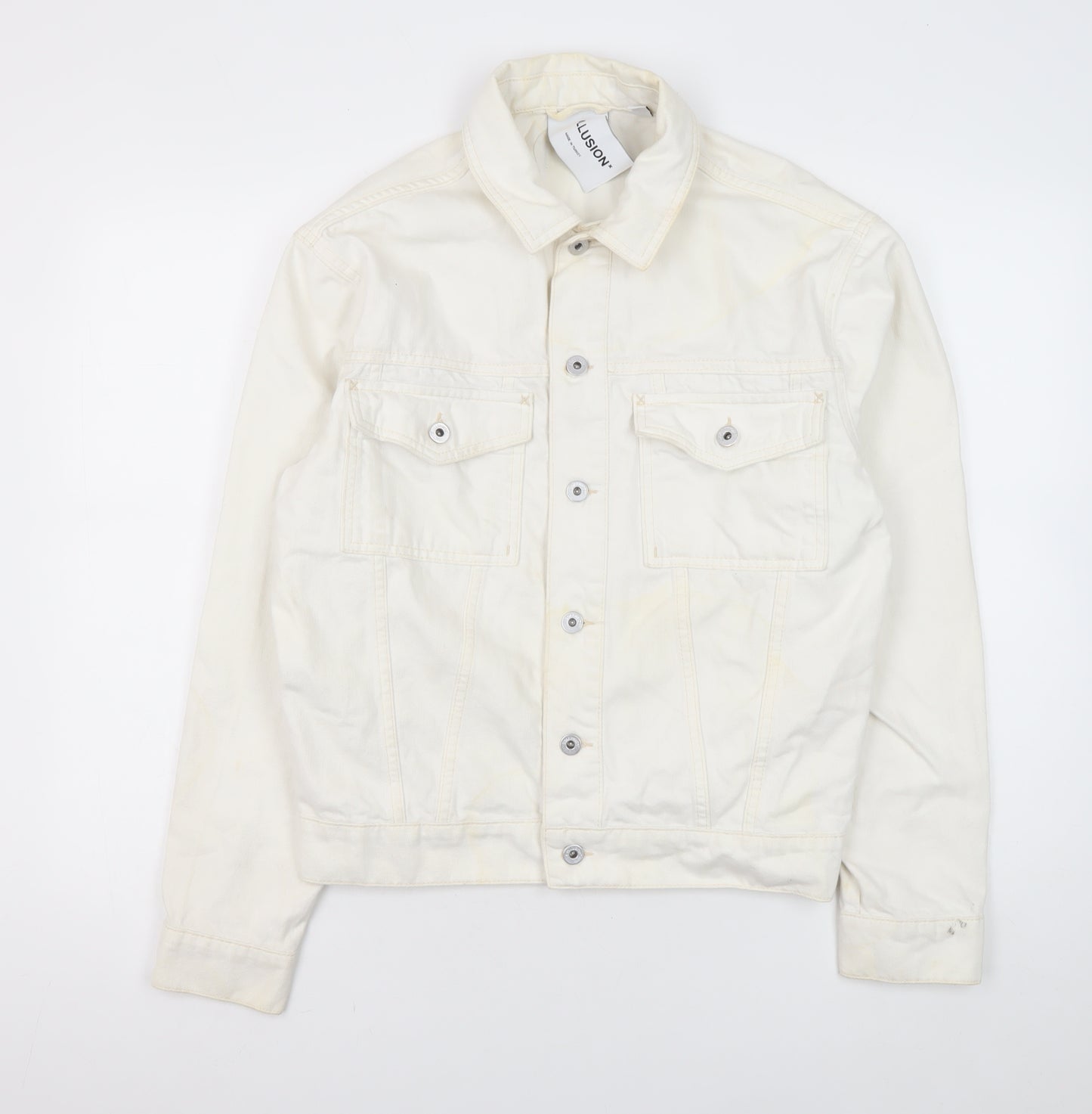 Collusion Women’s Ivory Cotton Basic Jacket XS