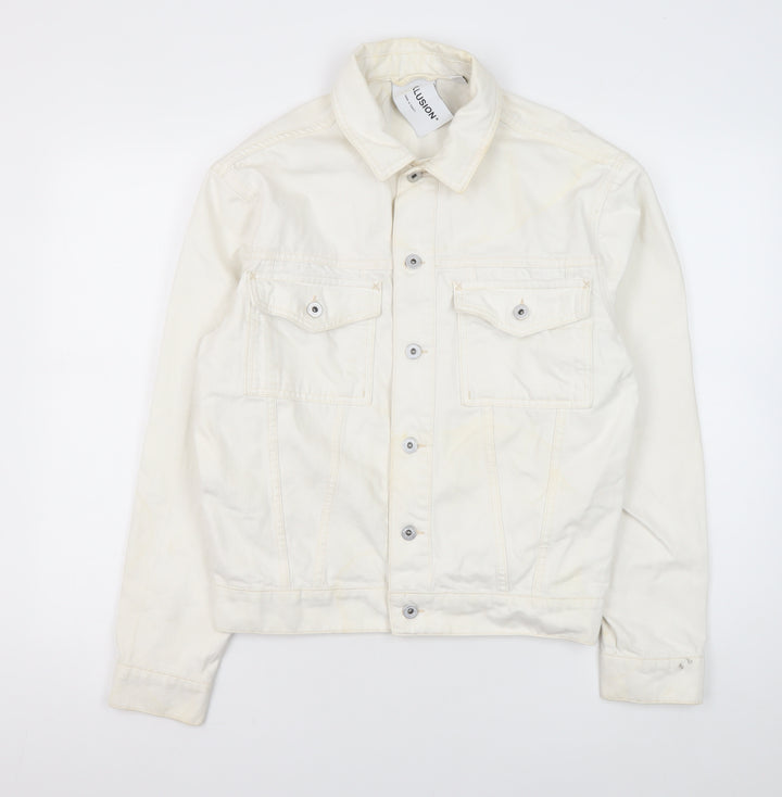 Collusion Women’s Ivory Cotton Basic Jacket XS