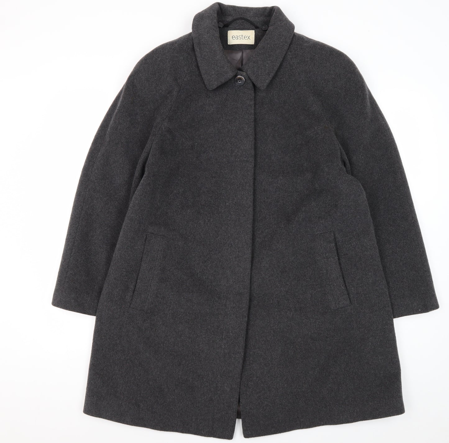 Eastex Women's Grey Wool Cashmere Overcoat, Size 12