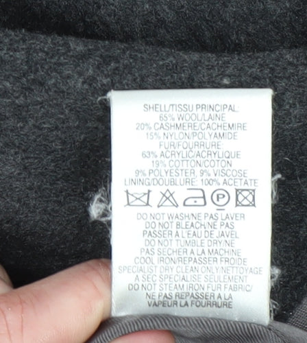 Eastex Women's Grey Wool Cashmere Overcoat, Size 12