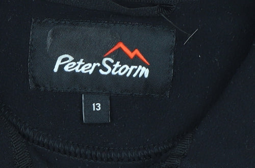 Peter Storm Boys Black 1/2 Zip Sweatshirt - 13 Years