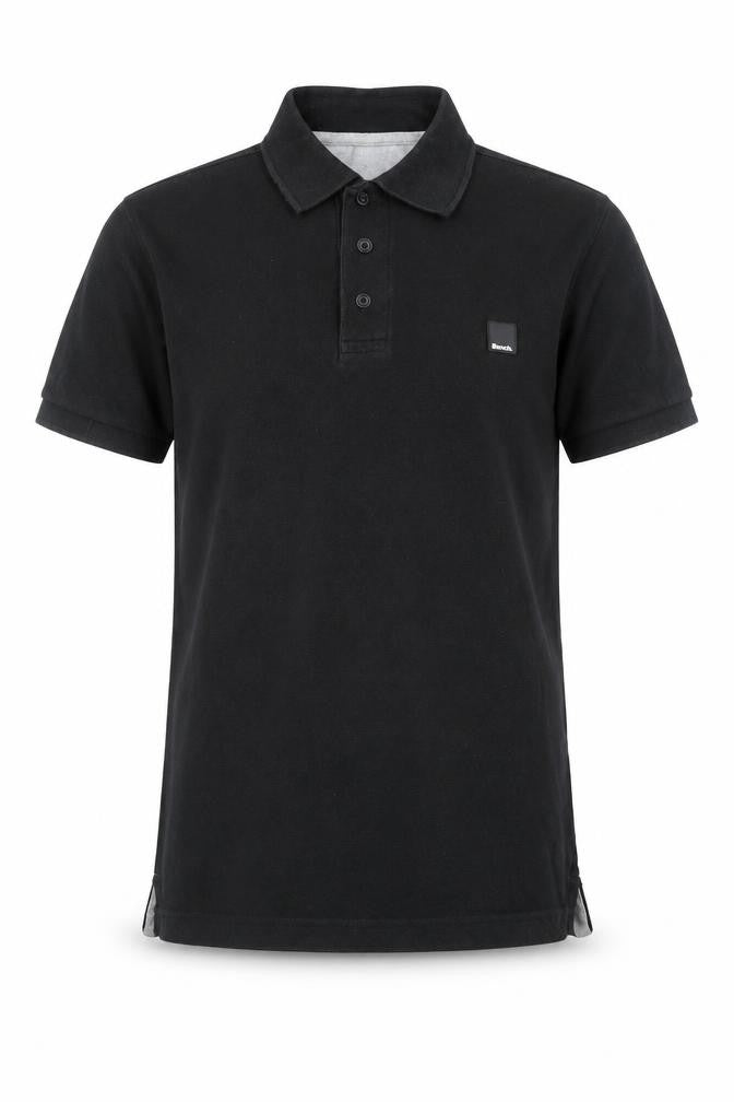Front view of Bench Ivory Men's Medium Henley Jumper, Button Accent