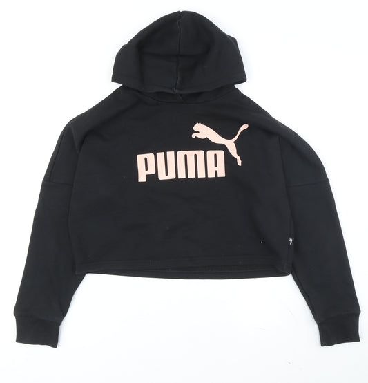 Puma Women's Black Hoodie, Size M, Pullover