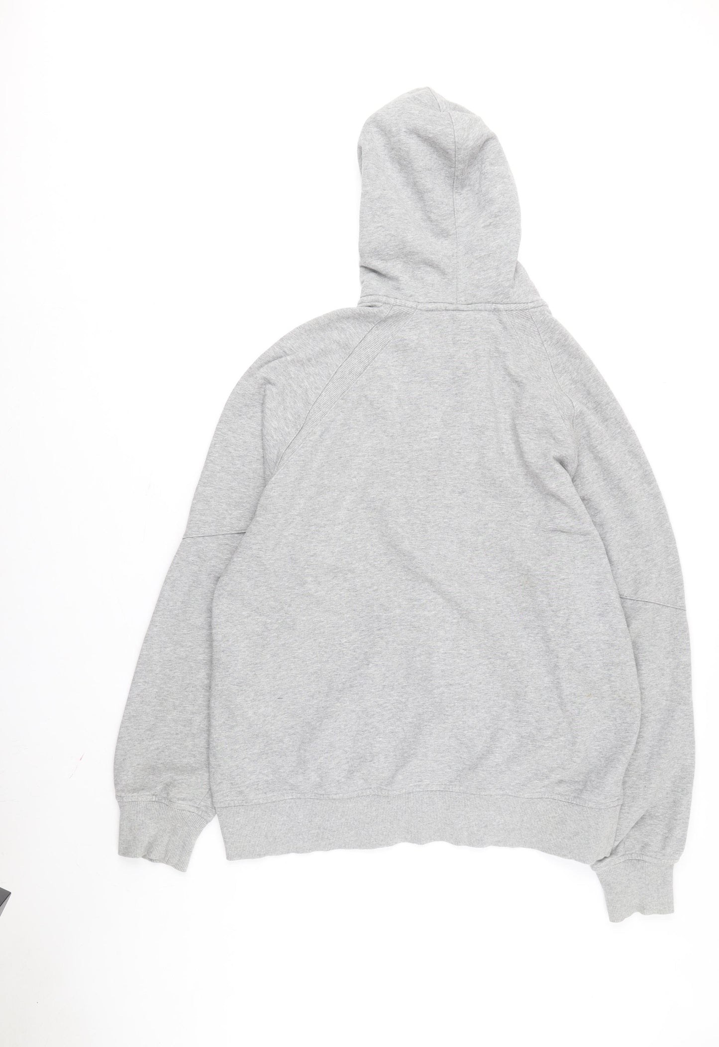 Nike Men's Grey Full Zip Hoodie - Size L - Sporty Essential