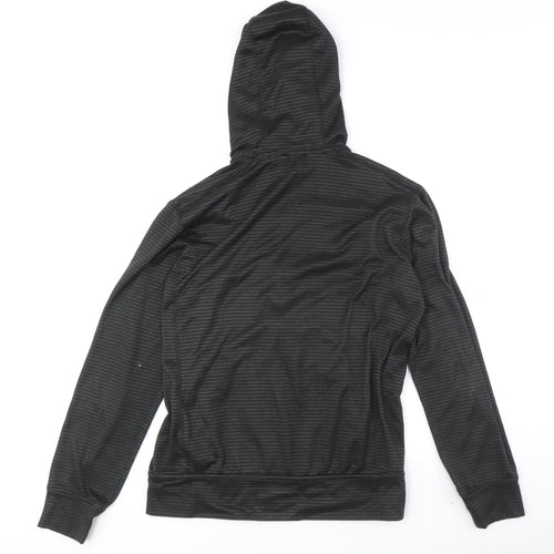 Adidas Men's Black Striped Full Zip Hoodie M
