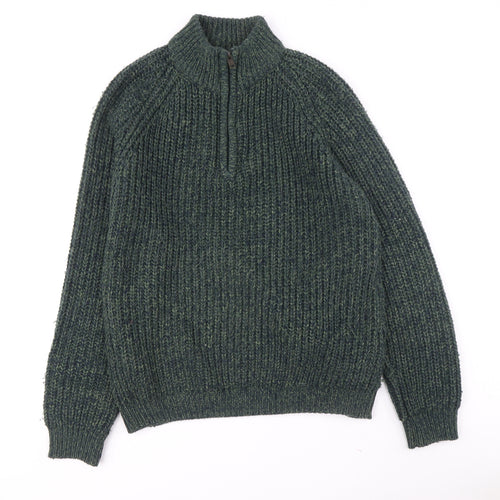 P.G. Field Men's Green High Neck Pullover Jumper L