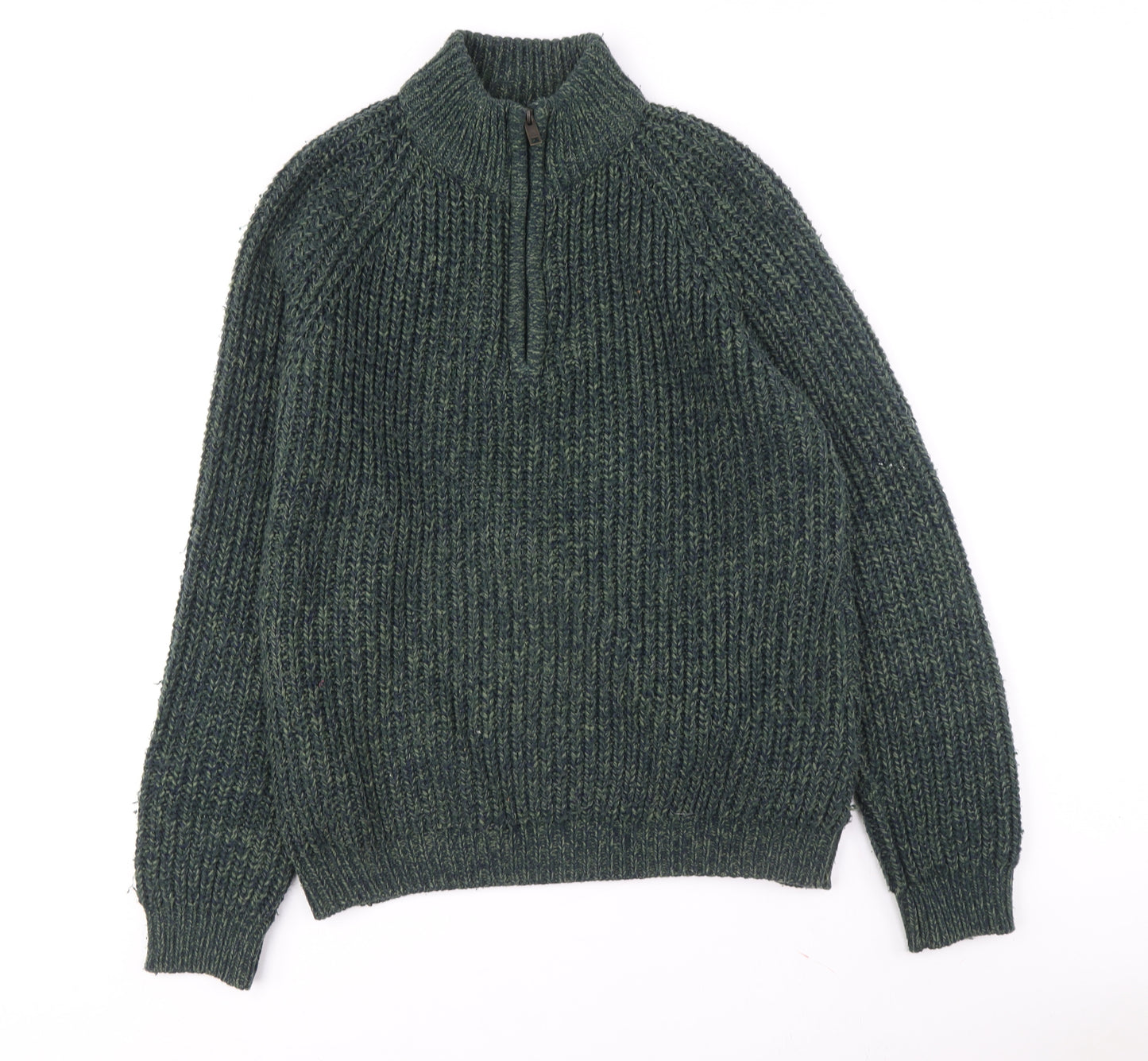 P.G. Field Men's Green High Neck Pullover Jumper L
