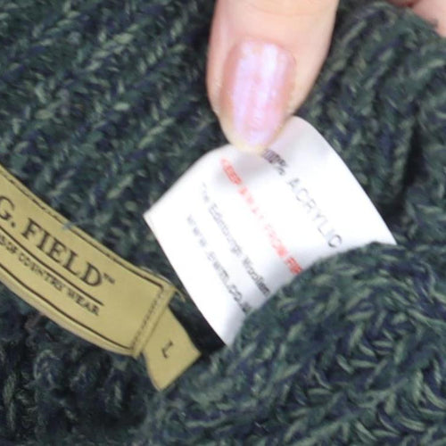 P.G. Field Men's Green High Neck Pullover Jumper L