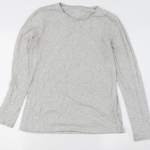 Lands' End Women's Grey Long Sleeve T-Shirt M