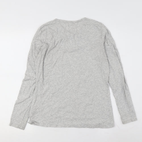 Lands' End Women's Grey Long Sleeve T-Shirt M