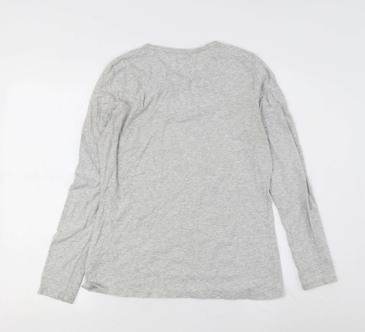 Lands' End Women's Grey Long Sleeve T-Shirt M