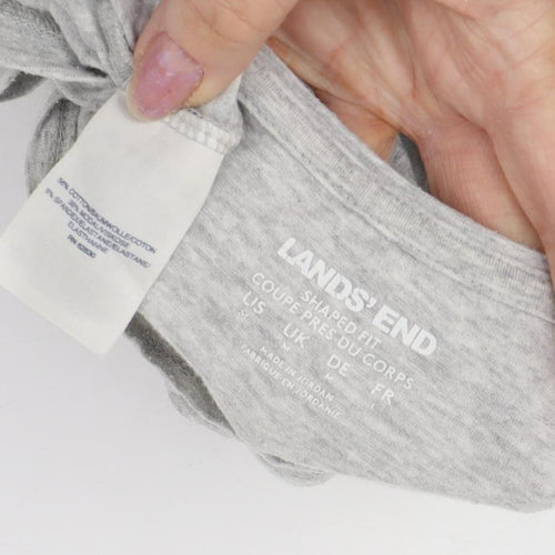 Lands' End Women's Grey Long Sleeve T-Shirt M