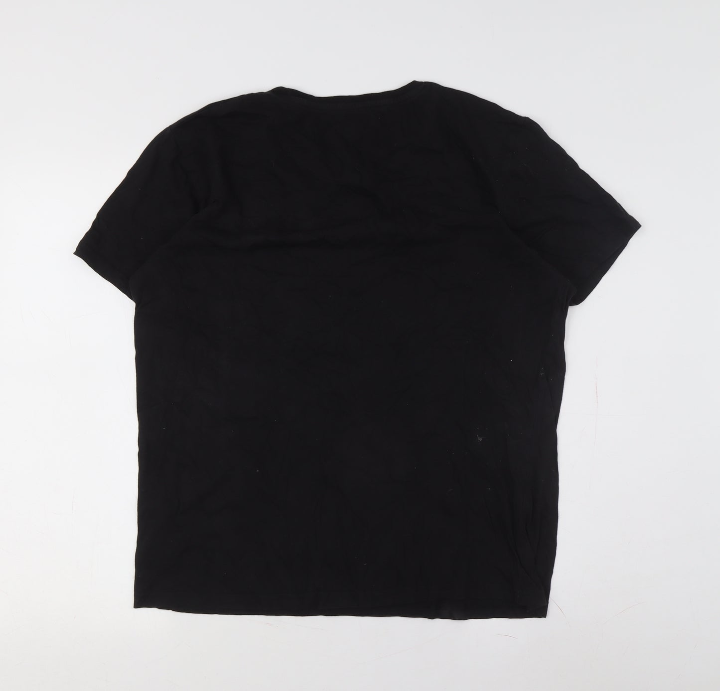 Brave Soul Men's Black Cotton Crew Neck T-Shirt L